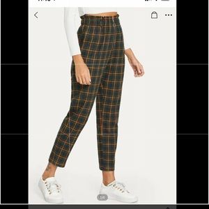 SHEIN Plaid Pants